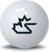 Golf ball with the new Saugeen Golf Club logo